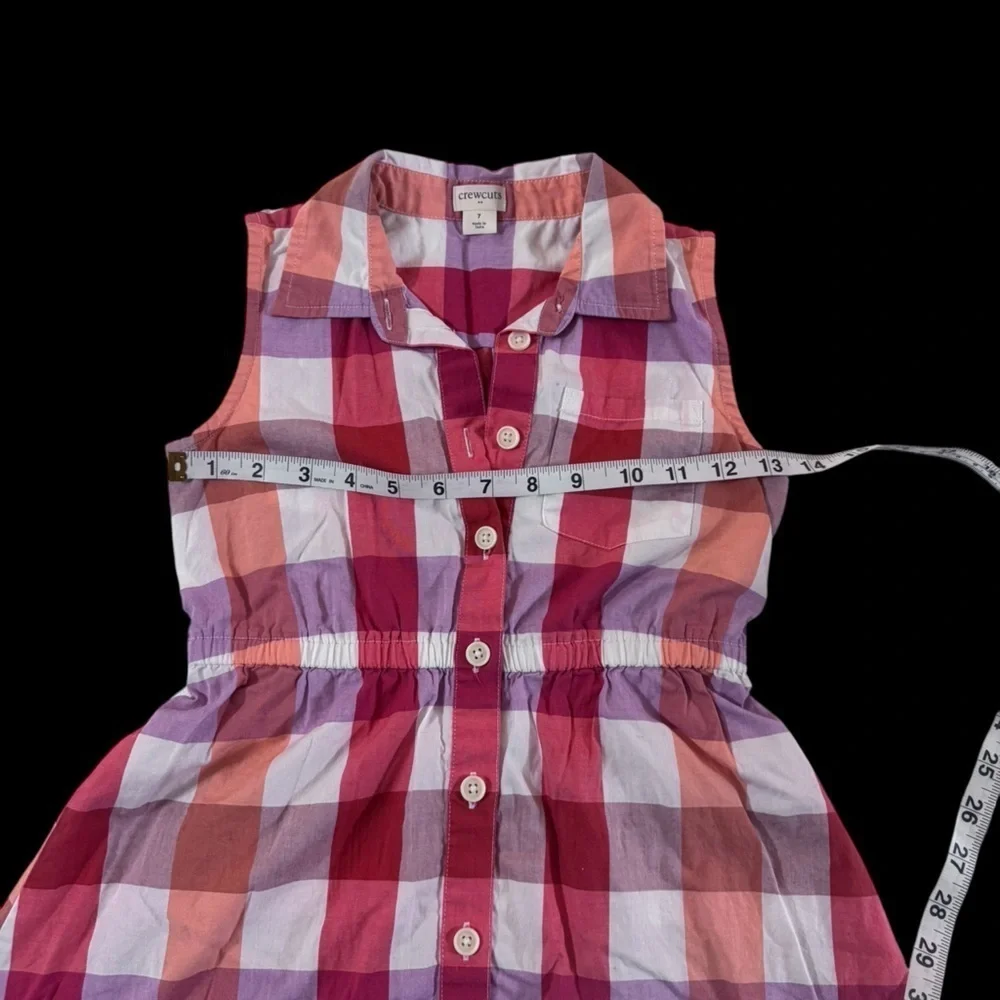Crewcuts Girls Gingham Sleeveless Dress k210